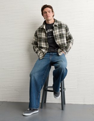 AE Textured Flannel Shirt