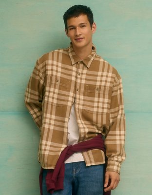 AE Textured Flannel Shirt