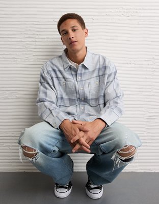 AE Textured Flannel Shirt