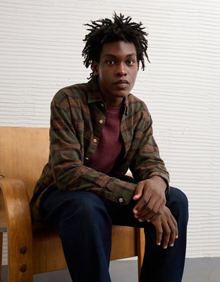 AE Relaxed Fit Everyday Flannel Shirt