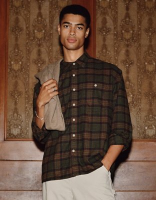 AE Relaxed Fit Everyday Flannel Shirt