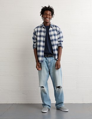AE Relaxed Fit Everyday Flannel Shirt