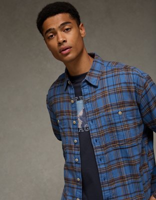 AE Relaxed Fit Everyday Flannel Shirt