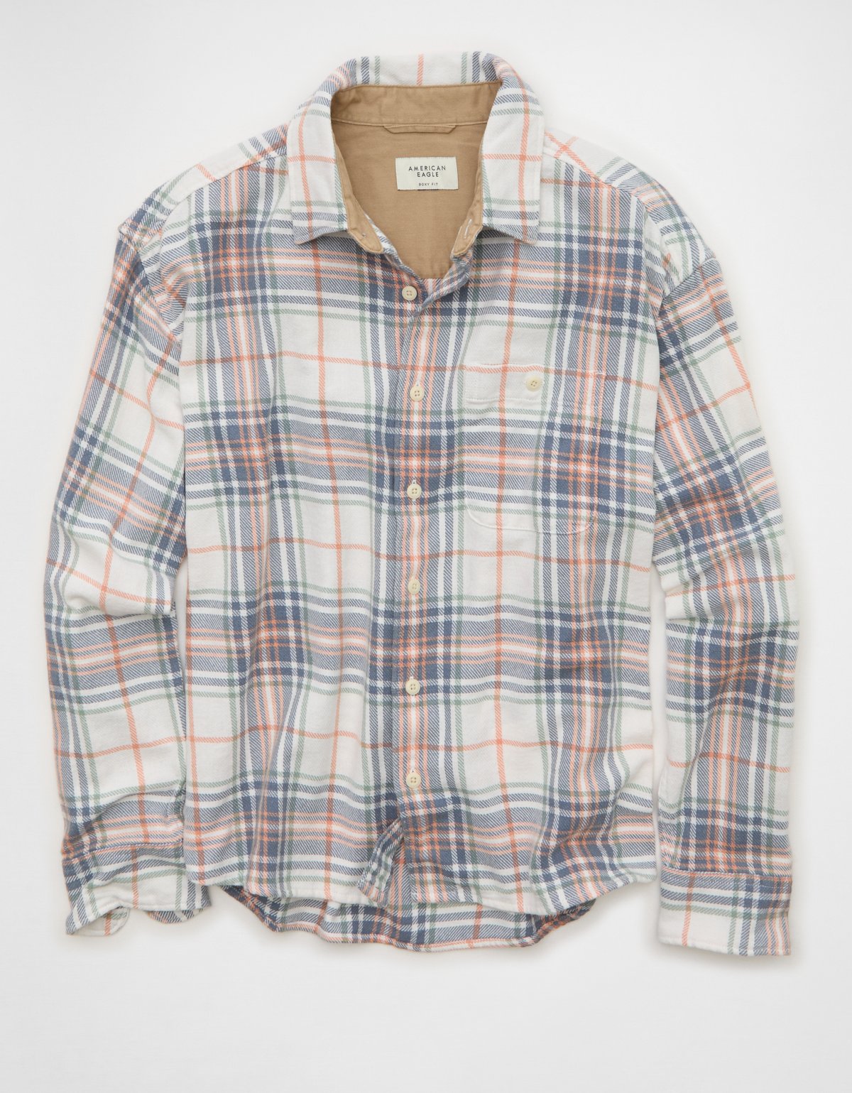 AE Boxy Fit Textured Flannel Shirt - image 4