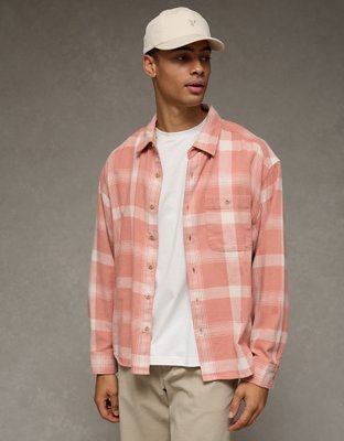 AE Boxy Lightweight Flannel Shirt | American Eagle