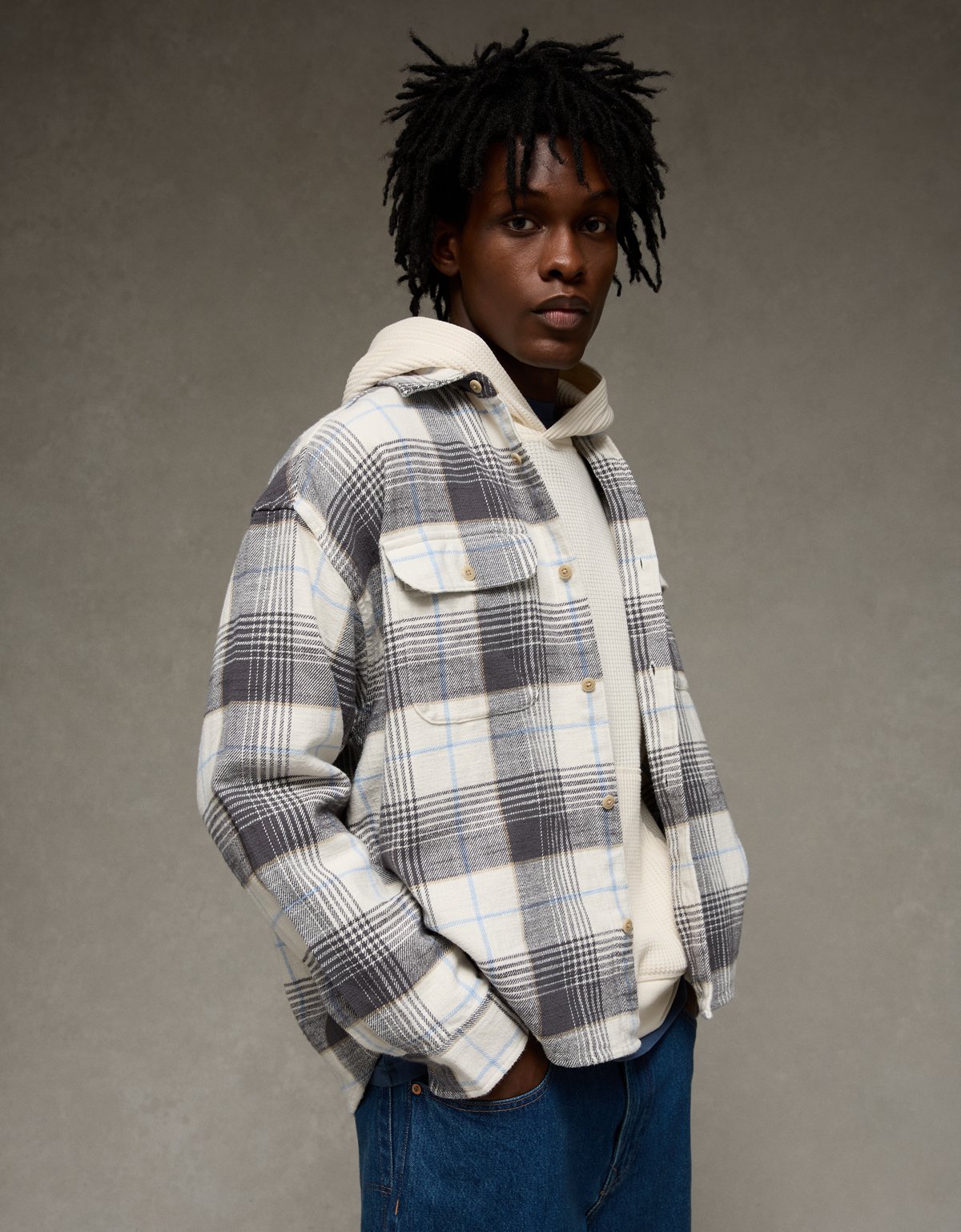 AE Boxy Flannel Shirt - image 2