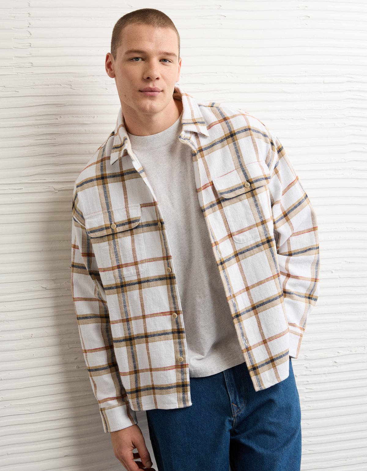 AE Boxy Flannel Shirt - image 2