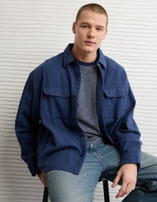 AE Boxy Everyday Flannel Shirt