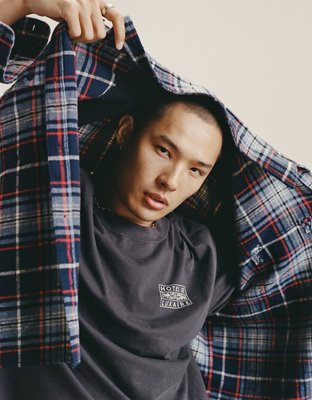 AE Boxy Flannel Shirt