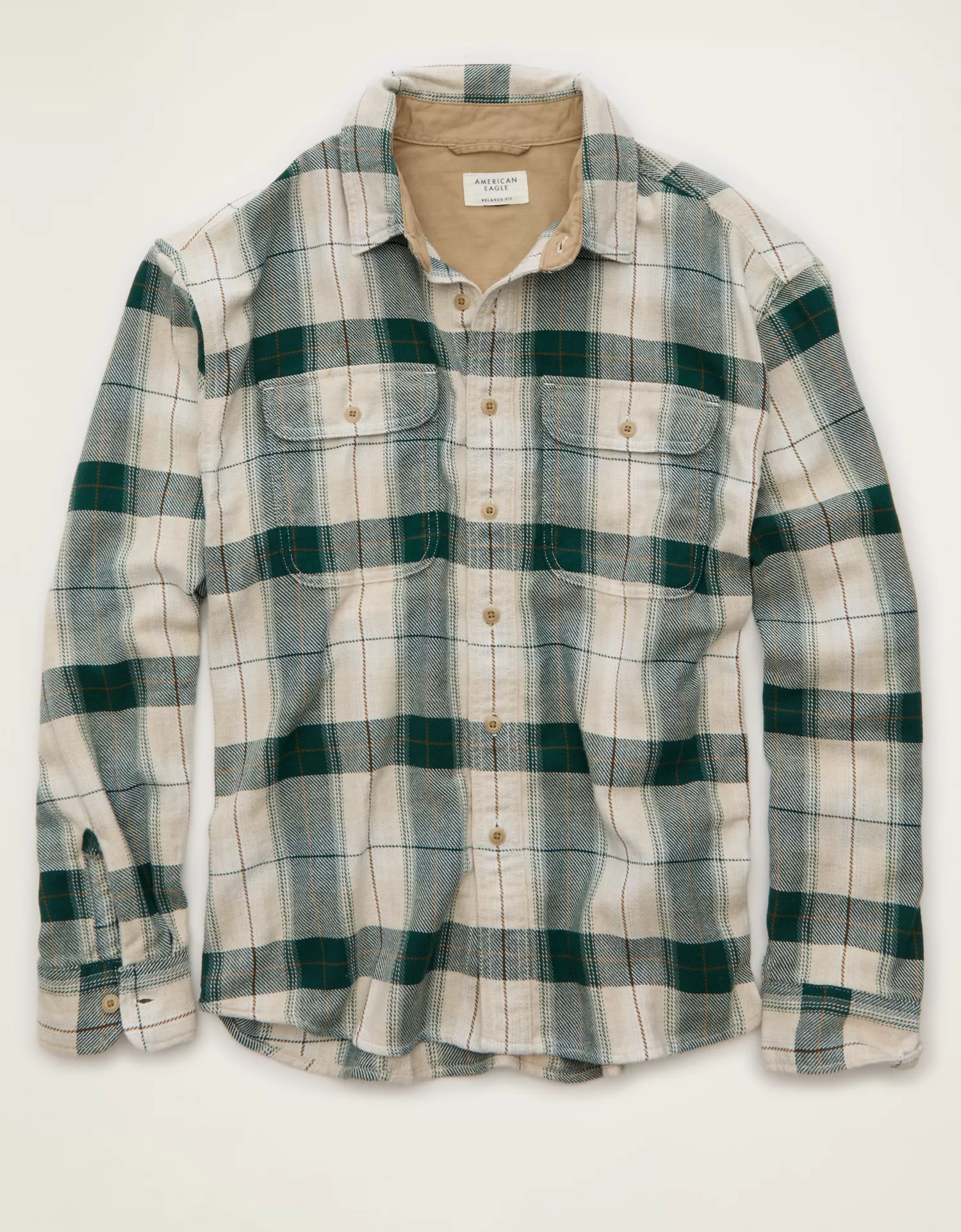 AE Relaxed Fit Textured Flannel Shirt - thumbnail 4