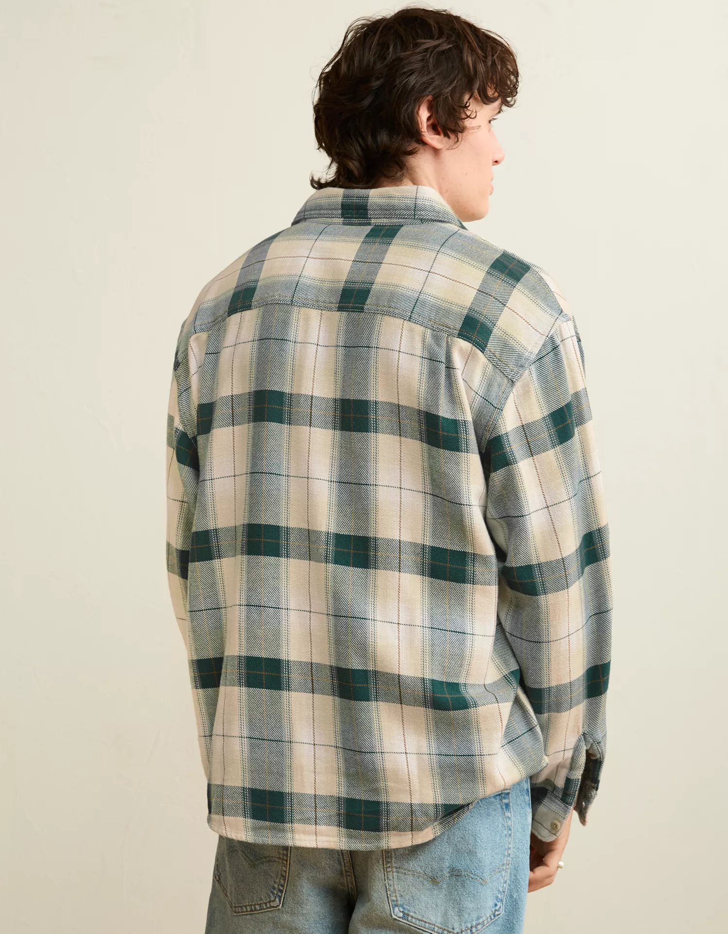 AE Relaxed Fit Textured Flannel Shirt - thumbnail 3