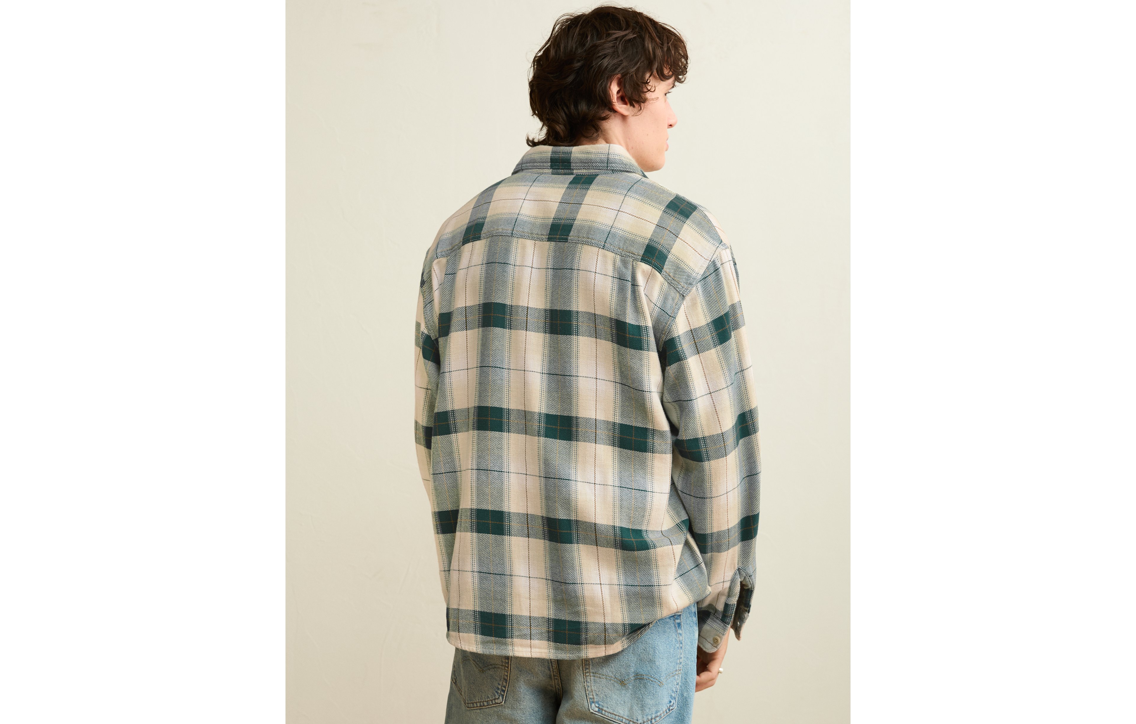 AE Relaxed Fit Textured Flannel Shirt