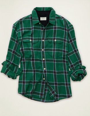 Chemise en flanelle texturée de coupe décontractée AE