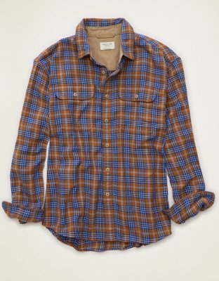 Chemise en flanelle texturée de coupe décontractée AE