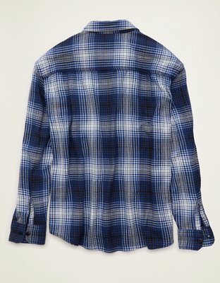 AE Relaxed Fit Textured Flannel Shirt