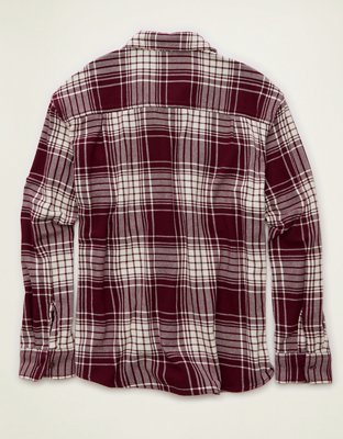 AE Relaxed Fit Textured Flannel Shirt