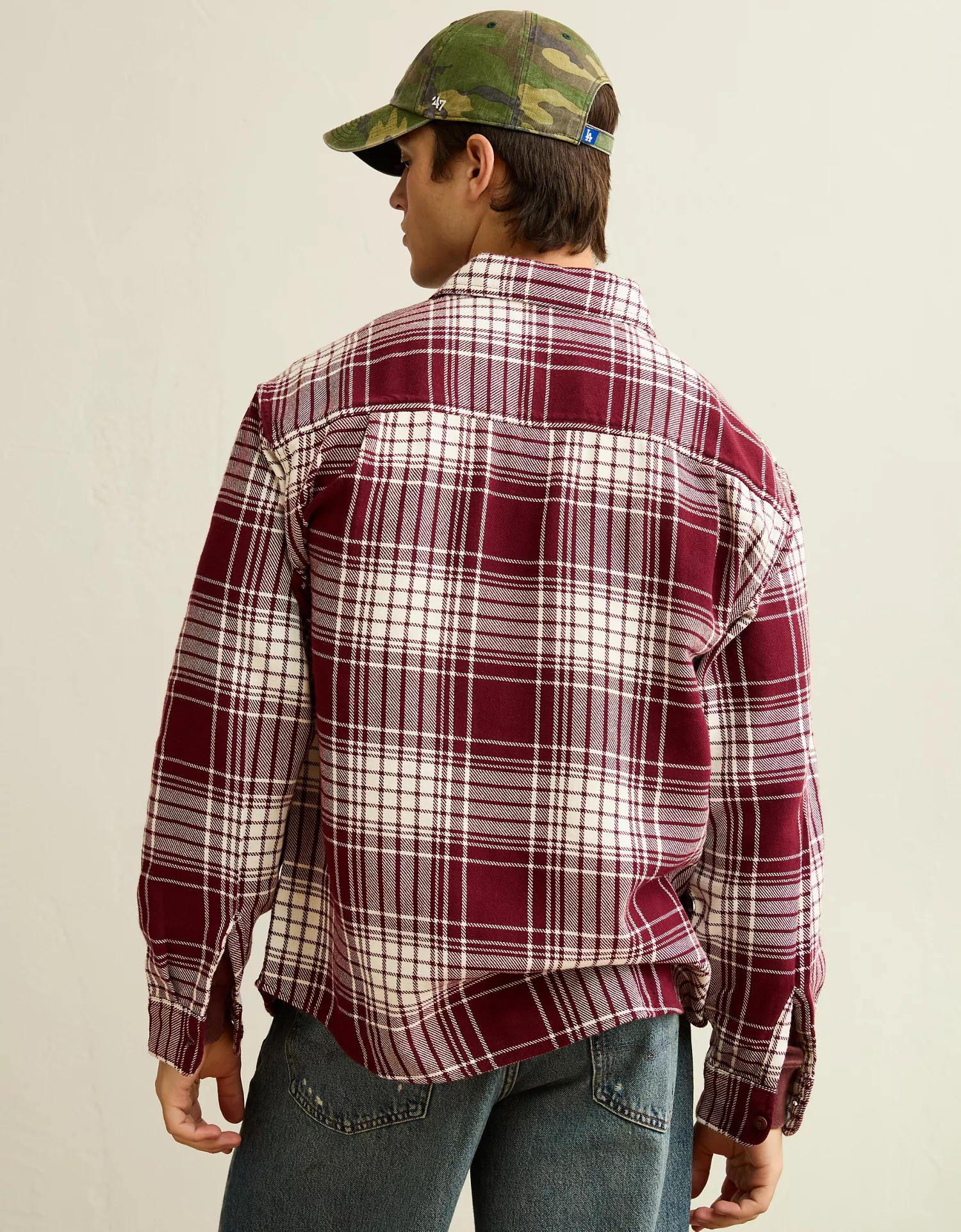 AE Relaxed Fit Textured Flannel Shirt - thumbnail 9