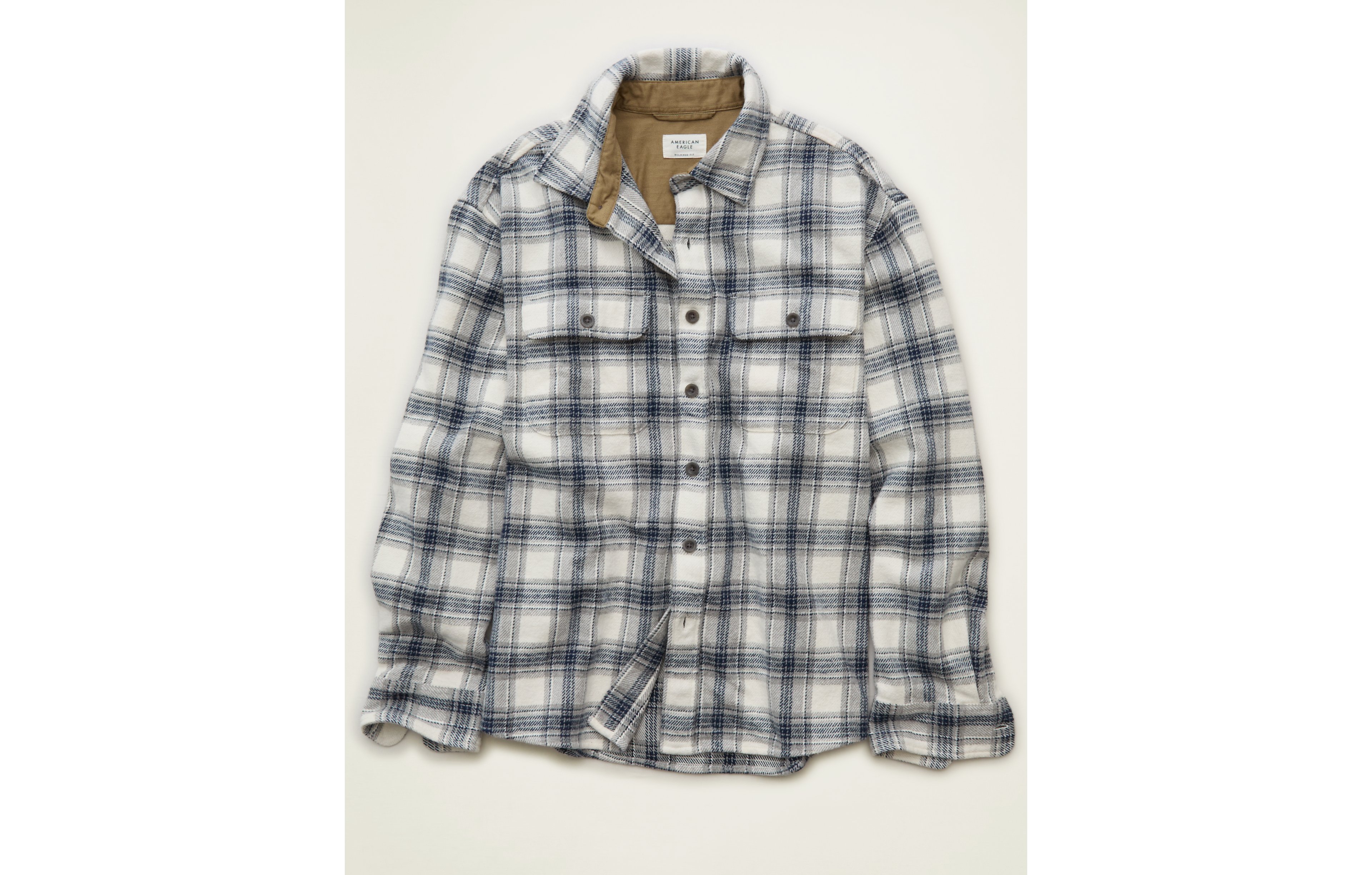 AE Relaxed Fit Heavyweight Flannel Shirt