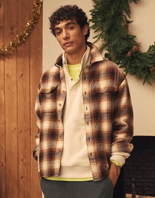 AE Relaxed Fit Heavyweight Flannel Shirt