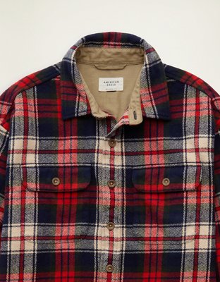 AE Relaxed Fit Heavyweight Flannel Shirt