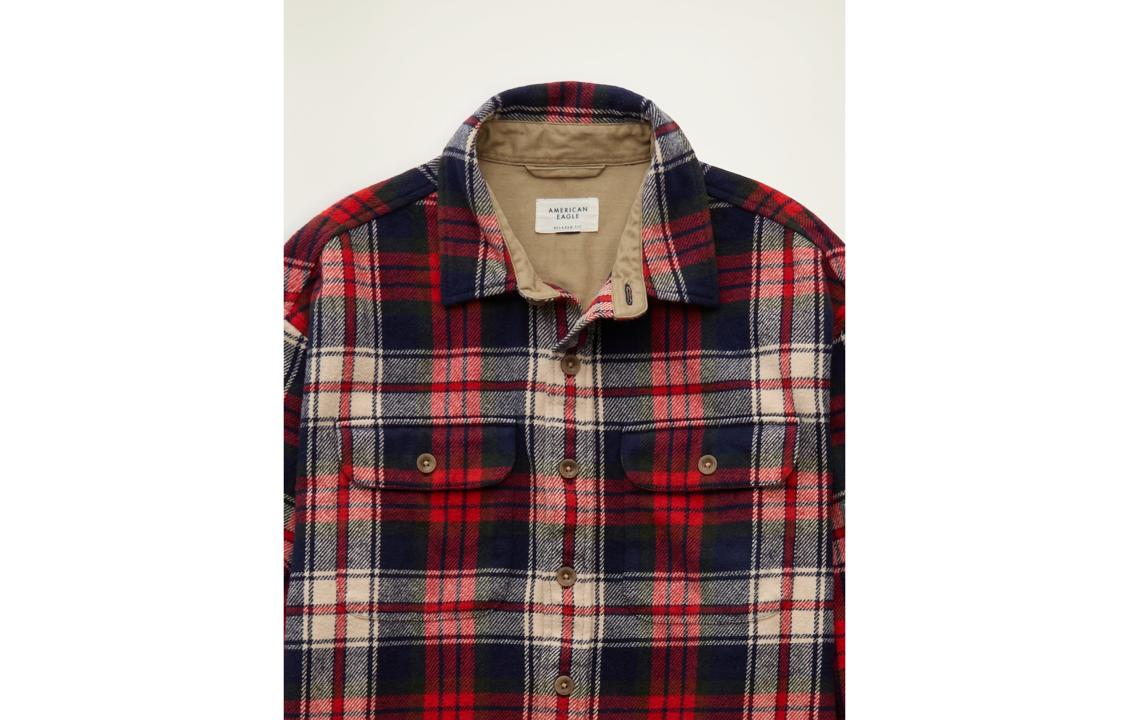 AE Relaxed Fit Heavyweight Flannel Shirt