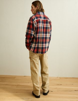 AE Relaxed Fit Heavyweight Flannel Shirt