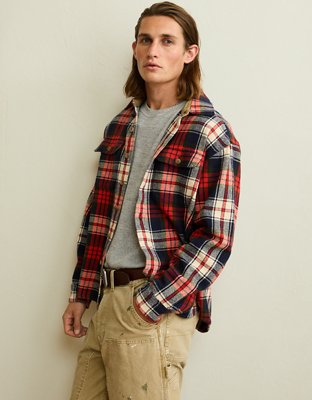 AE Relaxed Fit Heavyweight Flannel Shirt
