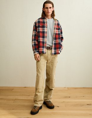 AE Relaxed Fit Heavyweight Flannel Shirt