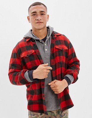 AE Super Soft Plaid Flannel Shirt
