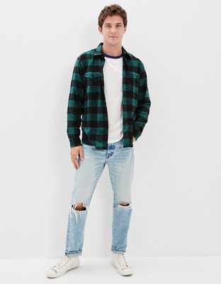 AE Super Soft Plaid Flannel Shirt