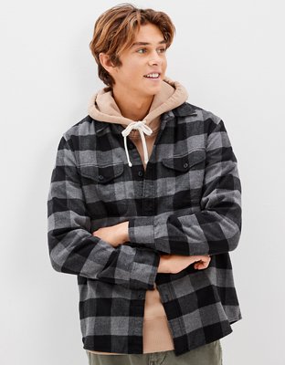 AE Super Soft Plaid Flannel Shirt