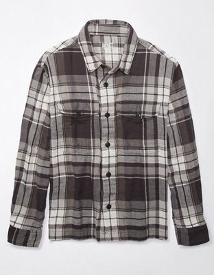 AE Plaid Shirt Jacket