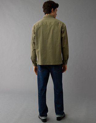 Мужские рубашки American Eagle AE Stretch Canvas Long-Sleeve Button-Up Shirt — фото 5