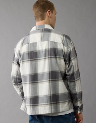Мужские рубашки American Eagle AE Stretch Flannel Shirt — фото 6