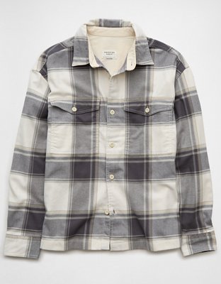 Мужские рубашки American Eagle AE Stretch Flannel Shirt — фото 3