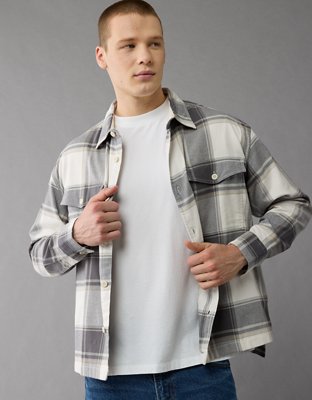 Мужские рубашки American Eagle AE Stretch Flannel Shirt — фото 2