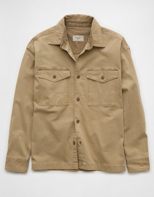 AE Stretch Canvas Long-Sleeve Button-Up Shirt