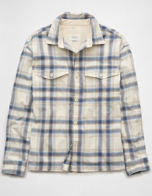 AE Stretch Flannel Long-Sleeve Button-Up Shirt