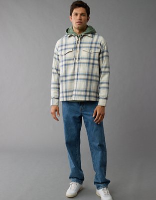 AE Stretch Flannel Long-Sleeve Button-Up Shirt