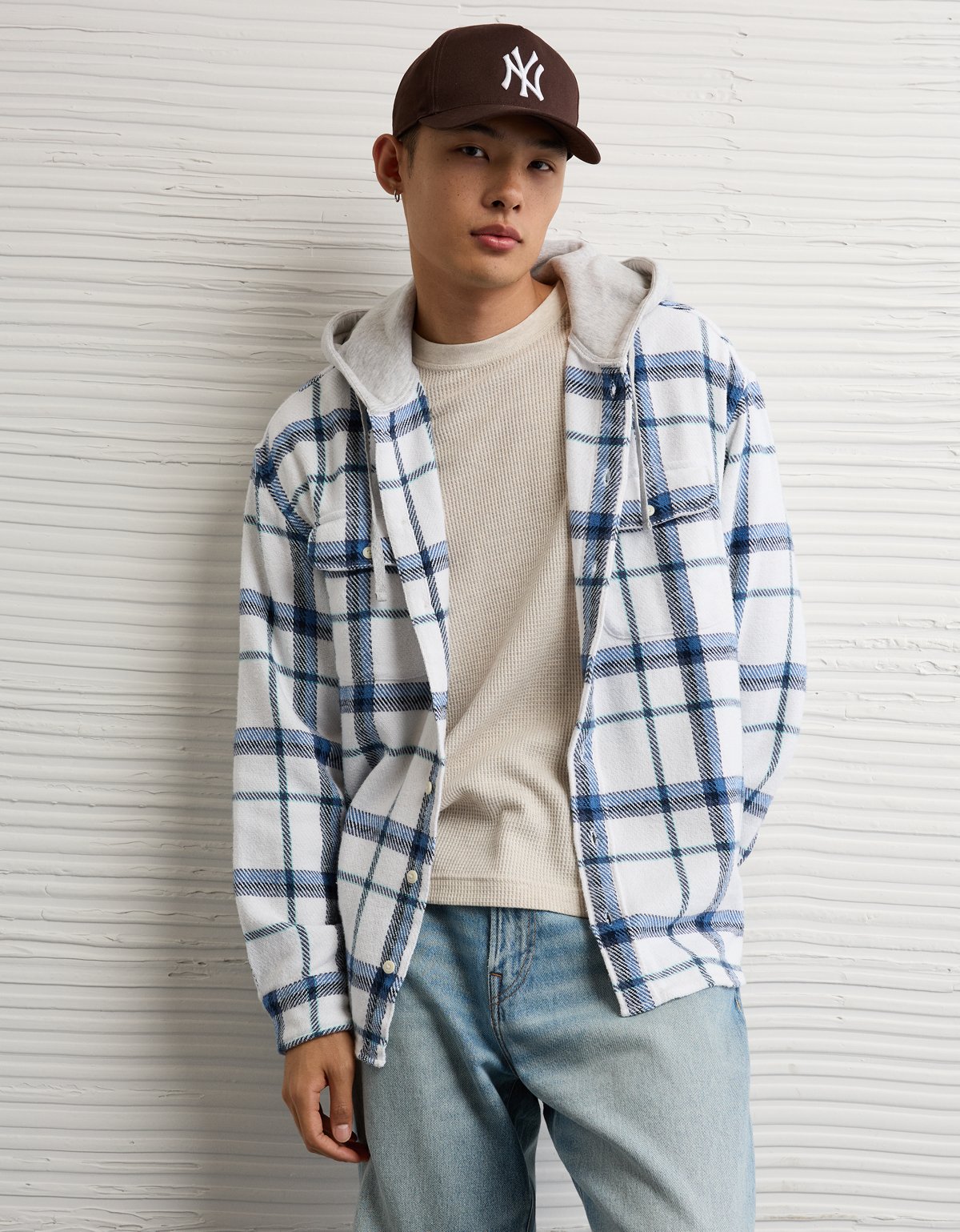 AE Hooded Flannel Shirt - image 5