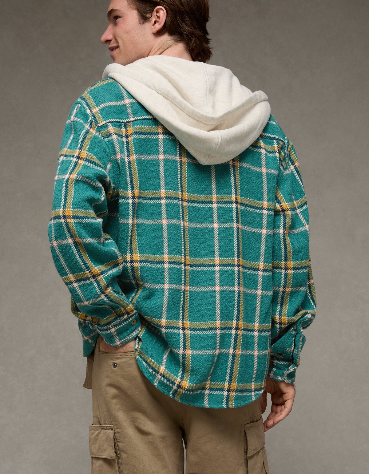 AE Hooded Flannel Shirt - image 2