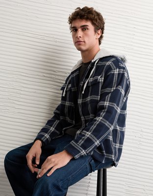 AE Hooded Flannel Shirt