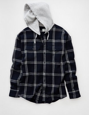 AE Hooded Flannel Shirt