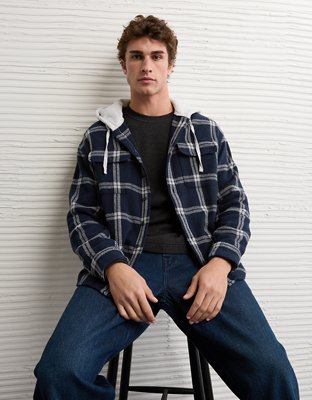 AE Hooded Flannel Shirt