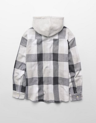 AE Relaxed Fit Hooded Flannel