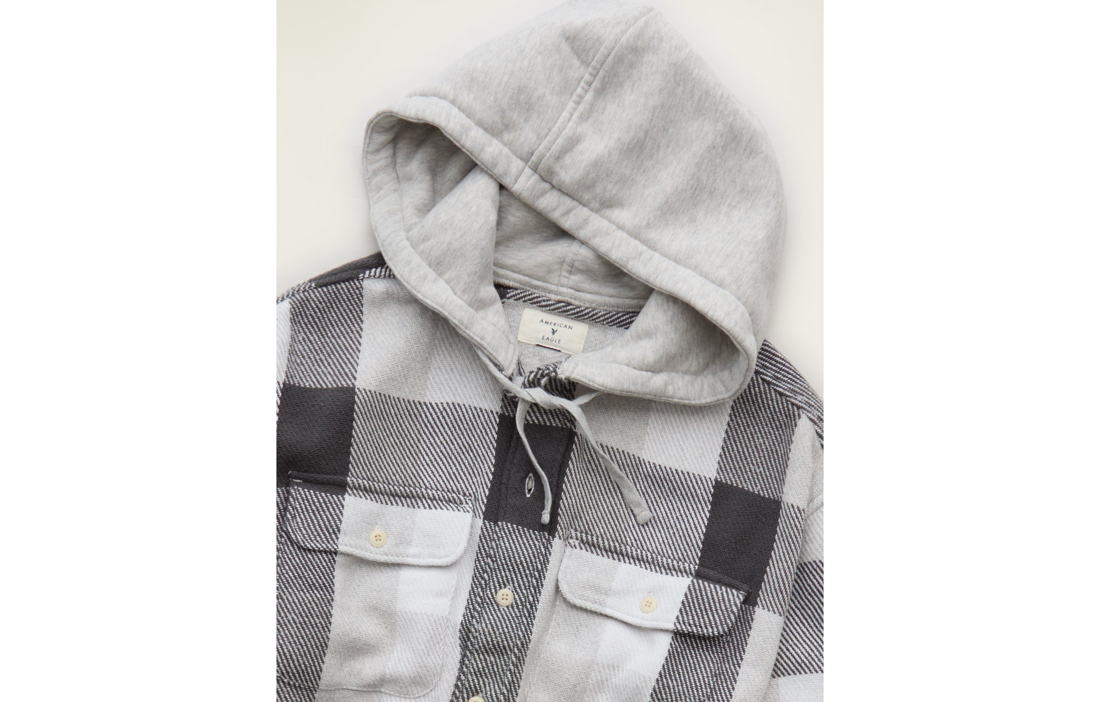 AE Relaxed Fit Hooded Flannel