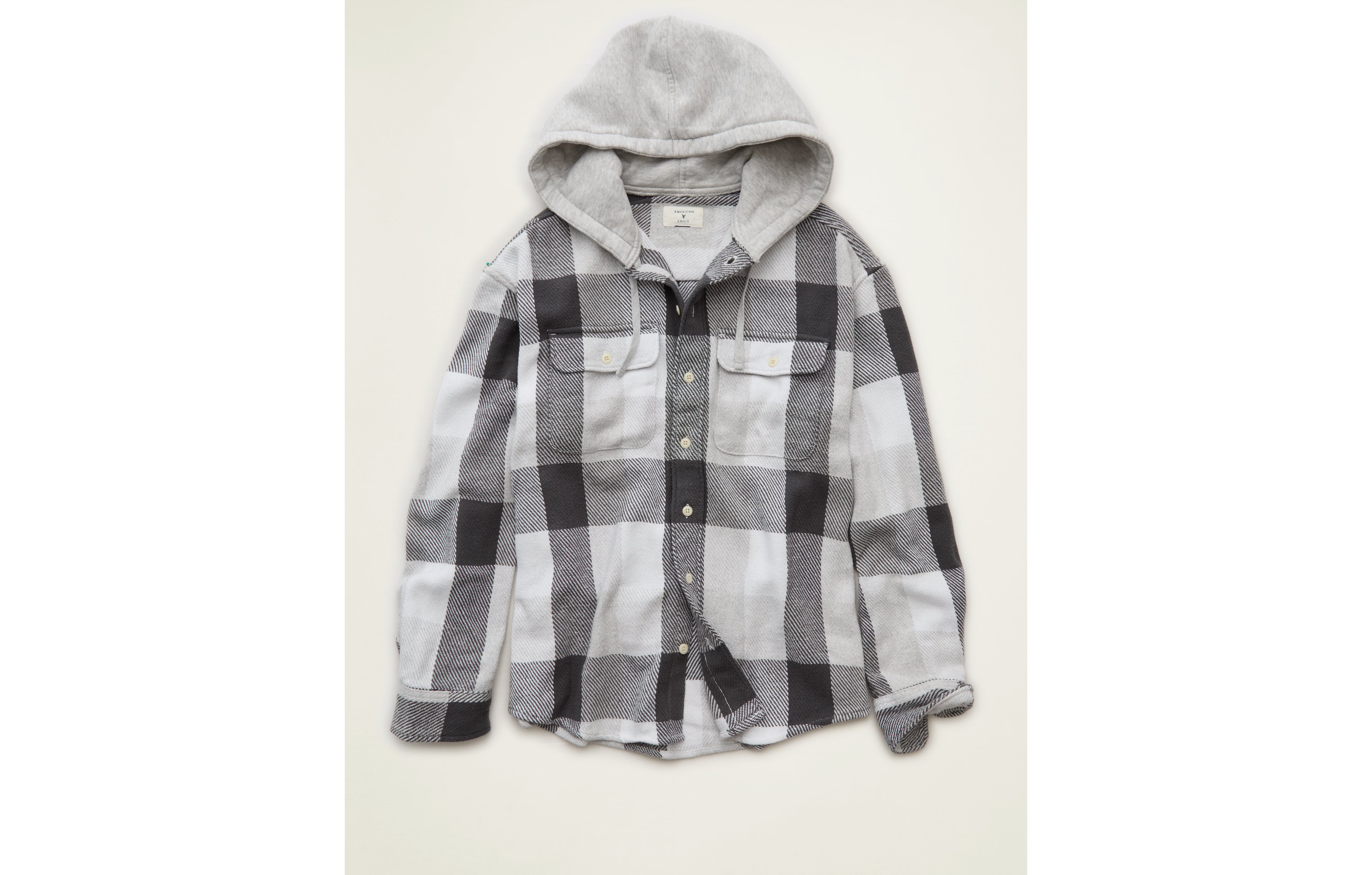 AE Relaxed Fit Hooded Flannel