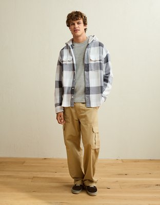 AE Relaxed Fit Hooded Flannel