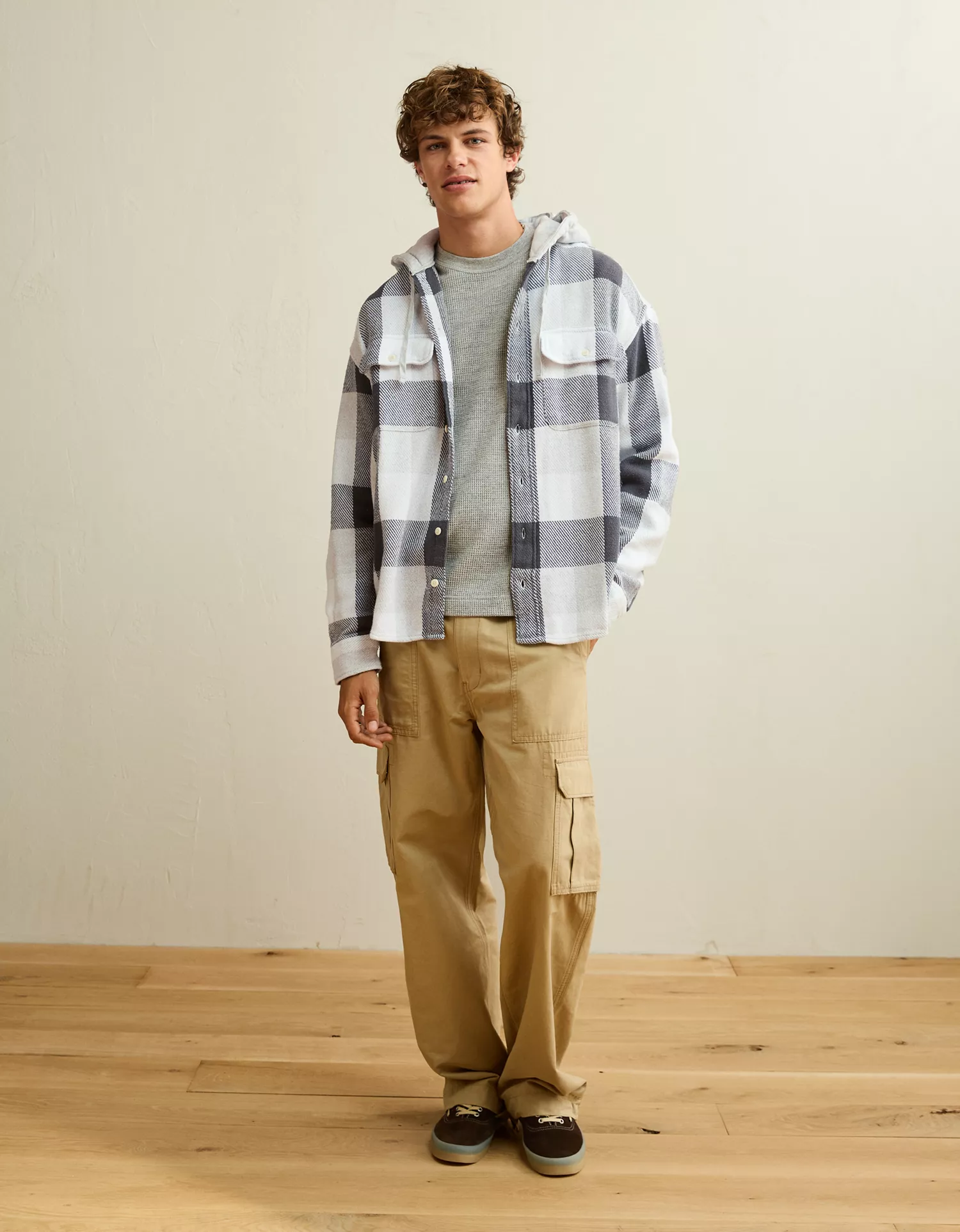AE Relaxed Fit Hooded Flannel - thumbnail 8