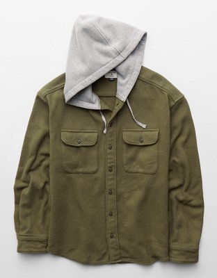 AE Relaxed Fit Hooded Flannel